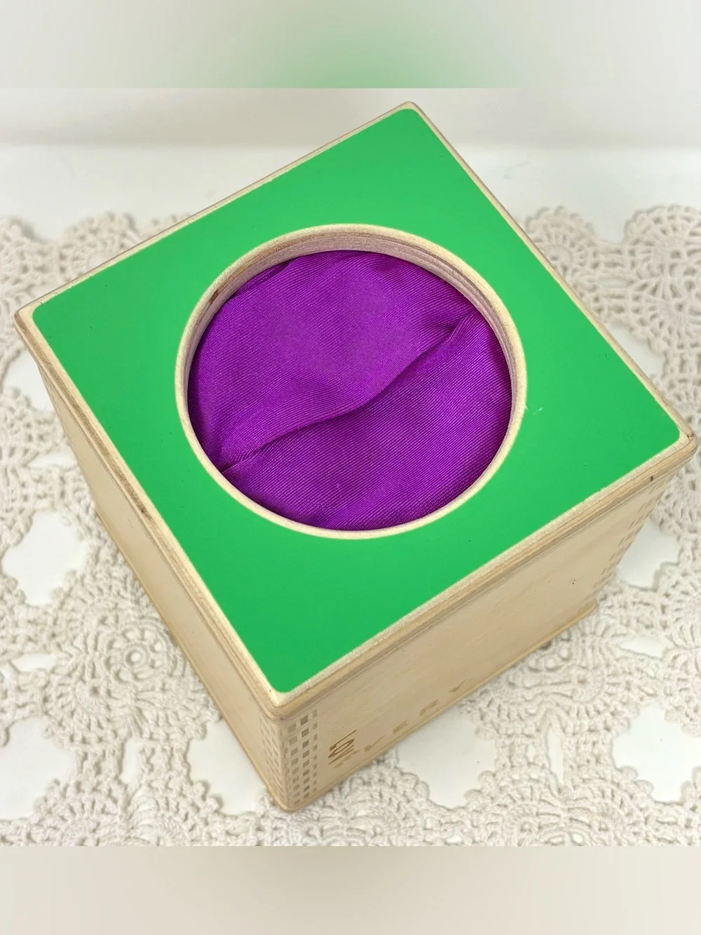 Lovevery Magic Wooden Tissue Box Montessori Baby Toy